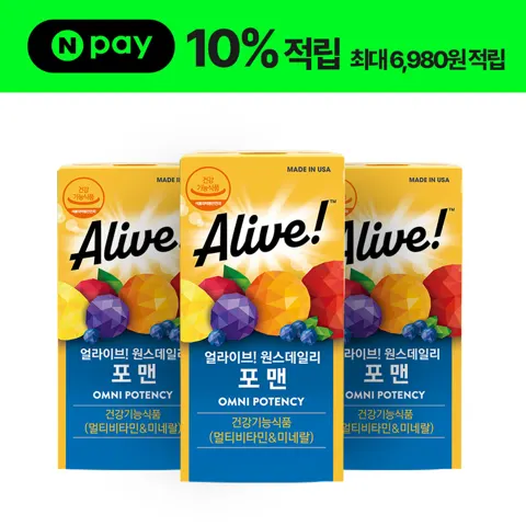 얼라이브 원스데일리 포맨 멀티비타민 60정, 3개 (멤버십)