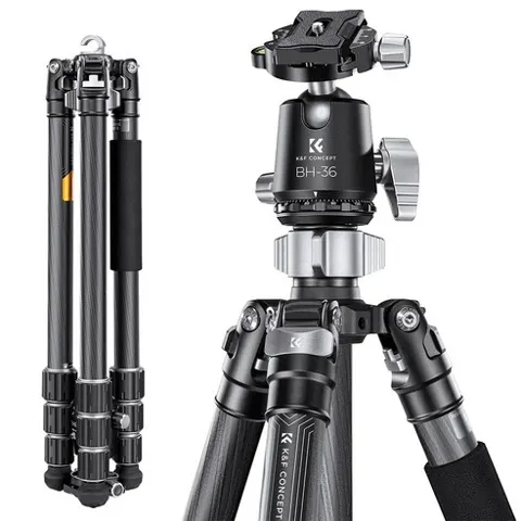 K&F CONCEPT 4단 카본 카메라 삼각대 볼헤드 포함 (222,270원 / 무배)