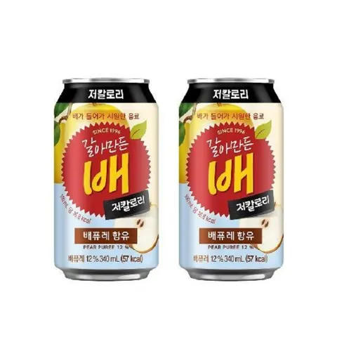 갈아만든배 저칼로리, 340ml, 24개