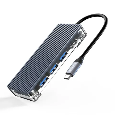 오리코 투명 알루미늄 USB 3.0 4K HDMI RJ45 허브