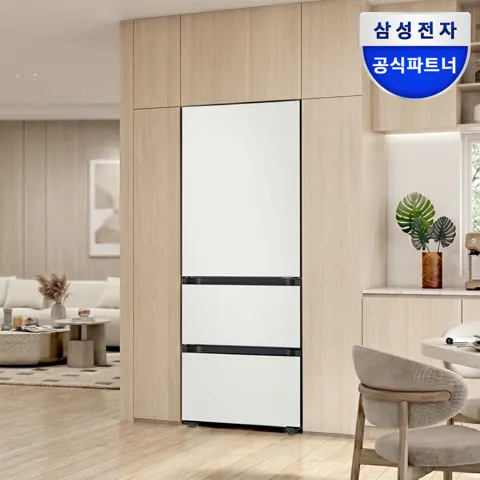 삼성 키친핏 김치냉장고 313L 3도어 1등급 비스포크 RQ33DB74C1AP