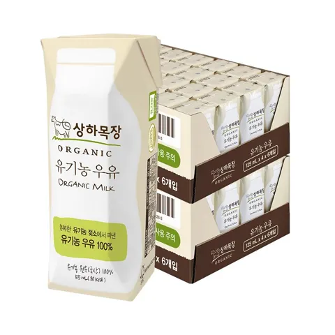 상하목장 유기농 멸균 우유 125ml 48팩 (32,860원/무료)