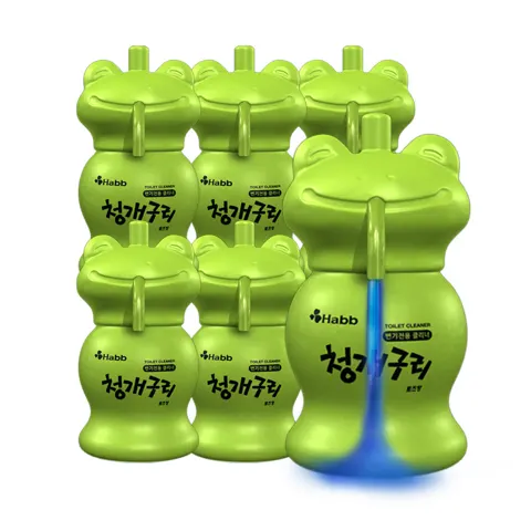 하비비 청개구리 자동 변기 세정제 프리미엄 120g 6개 (18,279원/무료)