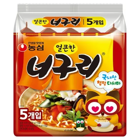너구리 얼큰한맛 120g, 5개, (5개입 X 1개 X 1개)