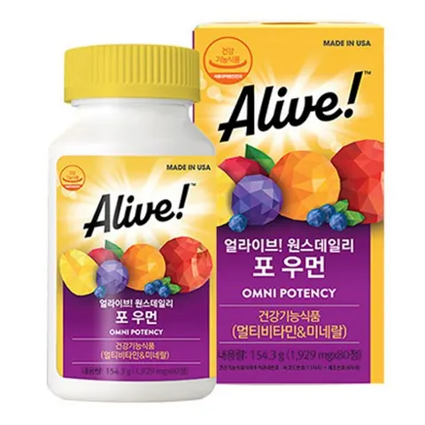 얼라이브 원스데일리 포 우먼 멀티비타민, 80정, 1개
