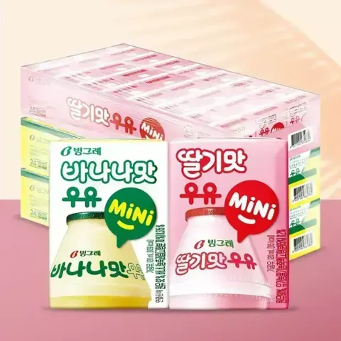 빙그레 바나나우유 딸기우유 미니 24개+24개 골라담기 (29,360원/무배)