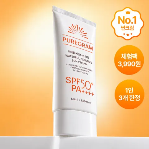 퓨어그램 워터풀 에센스 선크림 50ml (3,990원 / 네멤무료)