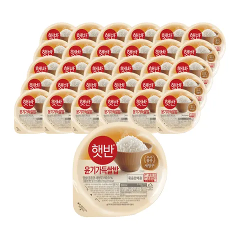 햇반 윤기가득쌀밥, 210g, 36개, 33,150원