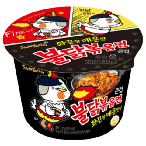 불닭볶음면 큰컵 105g, 6개