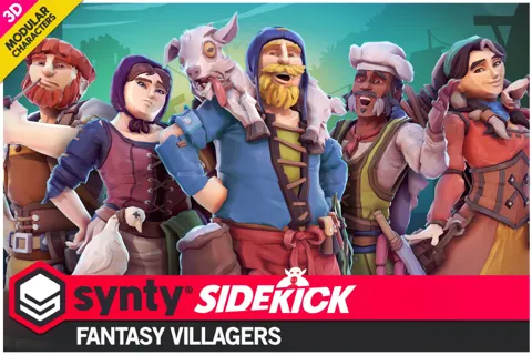 에셋스토어 (무료) Fantasy Villagers Sidekick