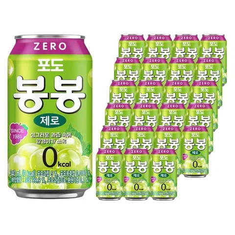 해태htb 포도 봉봉 제로, 340ml, 24개 12,220원