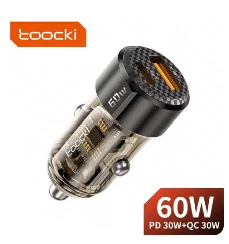 Toocki 60w 차량용 충전기 30wUSB A + Type C PD30w ($1.61/무료)
