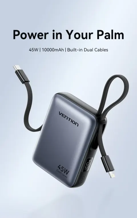 벤션 45W 10000mAh 보조배터리 ($12.30 코인할인)