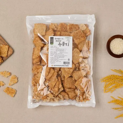 국산 가마솥 우리쌀 누룽지 간식 1kg (9,060원/무료)