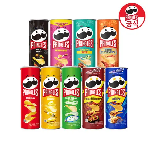 프링글스 신제품 출시 110g/100g 2+2+2 총 6개 골라담기 (9,230원/무료)