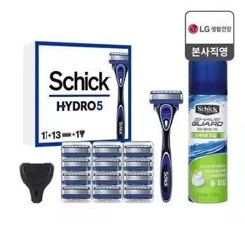 쉬크 하이드로5 스킨프로 날 13입+면도기+폼(25,377원)/무료