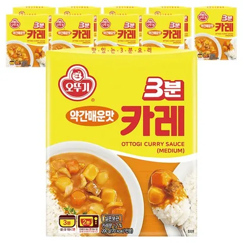 오뚜기 3분카레 약간 매운맛 10개