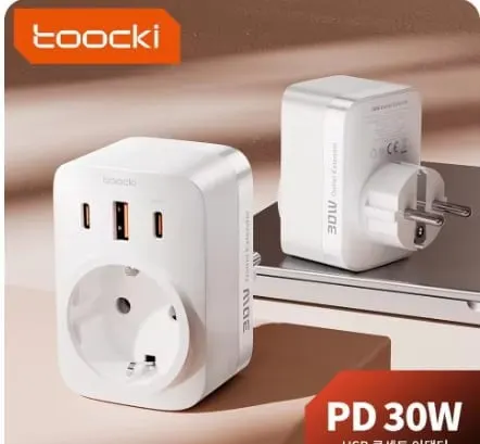 Toocki PD 30W GaN 충전기 AC 콘센트 포함($8.17/무료)