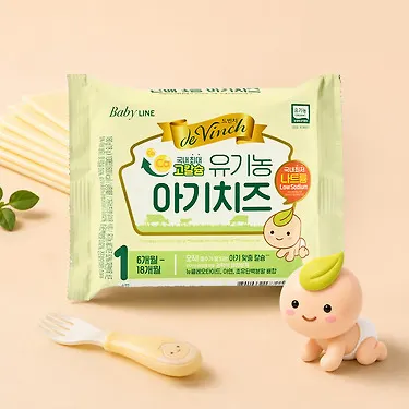 드빈치 자연방목 유기농 아기치즈 80매+체다치즈 10매(25,900원/무료)