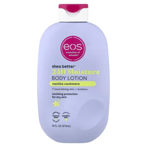 EOS (이오스), Shea Better™, 24H 모이스처 바디 로션, 바닐라 캐시미어, 473ml(16fl oz)