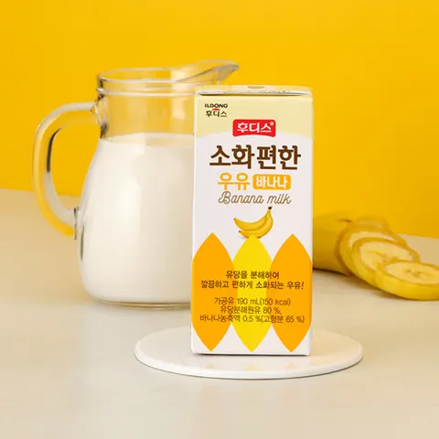 후디스 소화편한 우유 바나나 190ml 24개 (11,900원/무료)