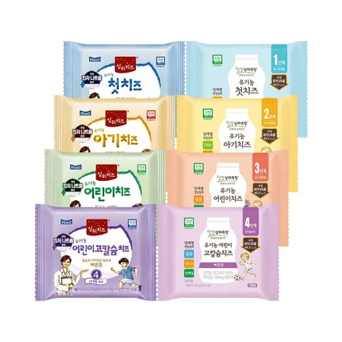 상하목장 유기농 아기치즈 8종 1~4단계 80매 (28,340원/무료)