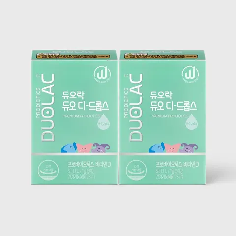 듀오락 신생아 유산균 듀오 디 드롭스7.5ml (45일분) 2개 (50,400원/무료)