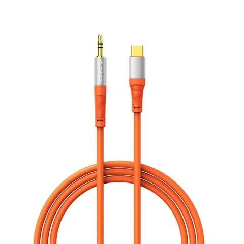 오리코 3.5mm AUX 오렌지 오디오 케이블 5개
