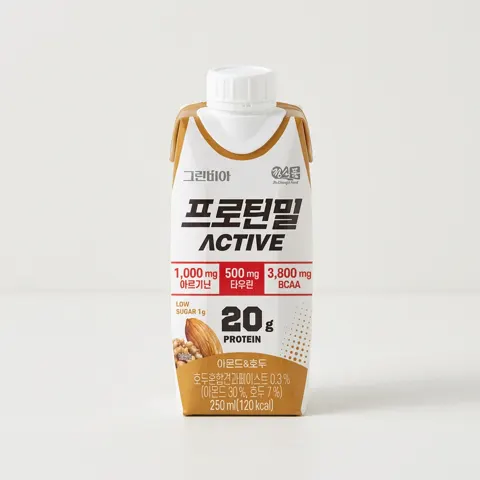 그린비아 프로틴밀 액티브 아몬드와호두, 250ml, 36팩 (34,900원/무료)