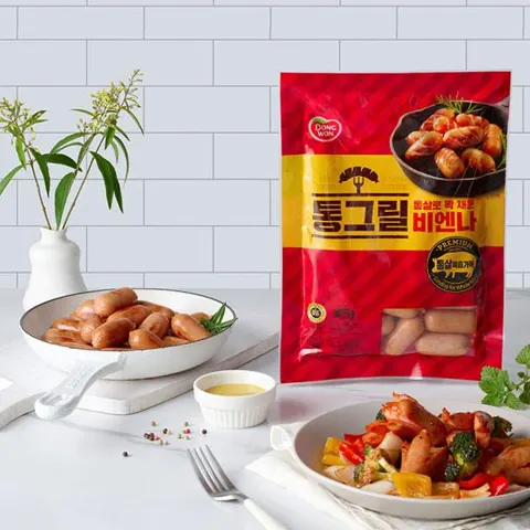 동원 통그릴 비엔나 1kg x 2봉지 (타깃 쿠폰 1.1~1.8만 사이)