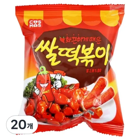 코스모스제과 쌀떡볶이 과자, 50g, 20개