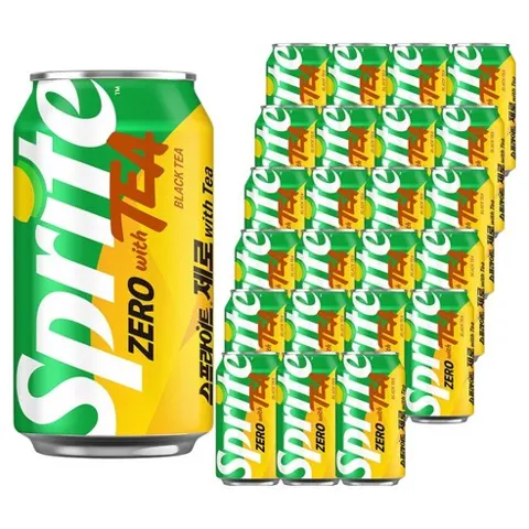 스프라이트 제로 사이다 with TEA, 350ml 24개