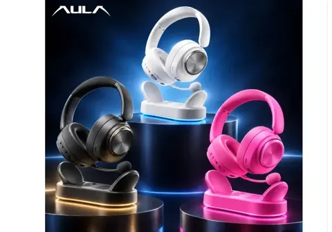 AULA 독거미 G7 Pro V2 게이밍 헤드셋 노이즈캔슬링 헤드폰_충전독포함