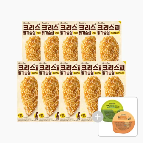 굽네 크리스피 닭가슴살 콘치즈바사삭 110g 10팩 17,900원
