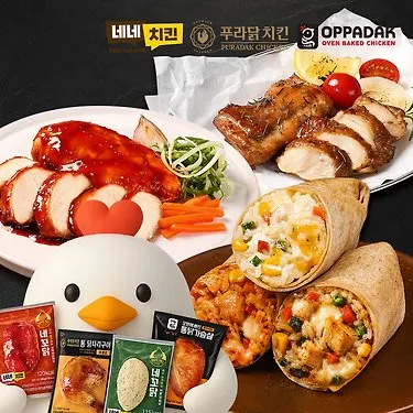 네네치킨 네꼬닭 저당소스 순살 닭다리살 25팩 및 기타 옵션
