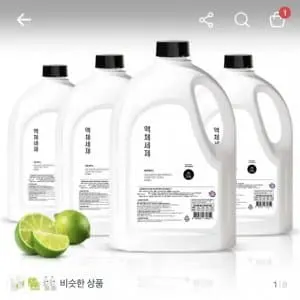 바른세탁소 액체세제 라임향, 2.5L, 4개ㅡ5,600원