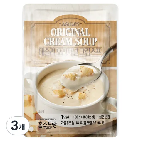 애슐리 오리지널 크림 스프, 180g, 3개