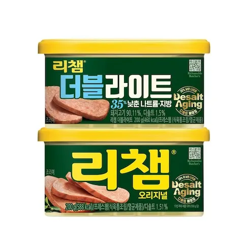 리챔오리지널 200g 8캔+더블라이트 200g 8캔