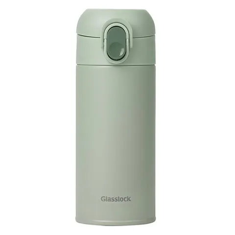 글라스락 플레인 원터치 텀블러, 뮤트그린, 350ml, 8,500원