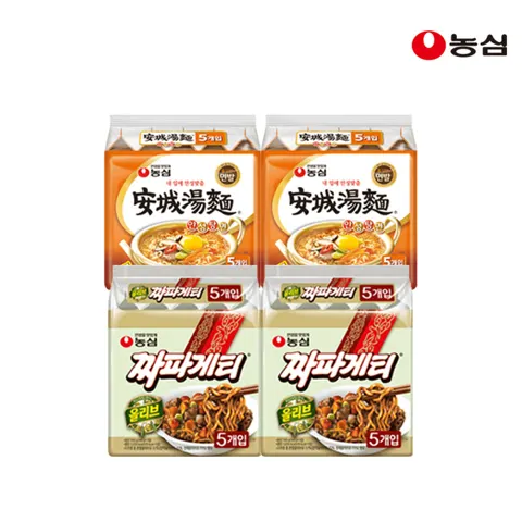 농심 안성탕면 10개+짜파게티 10개 외 5종