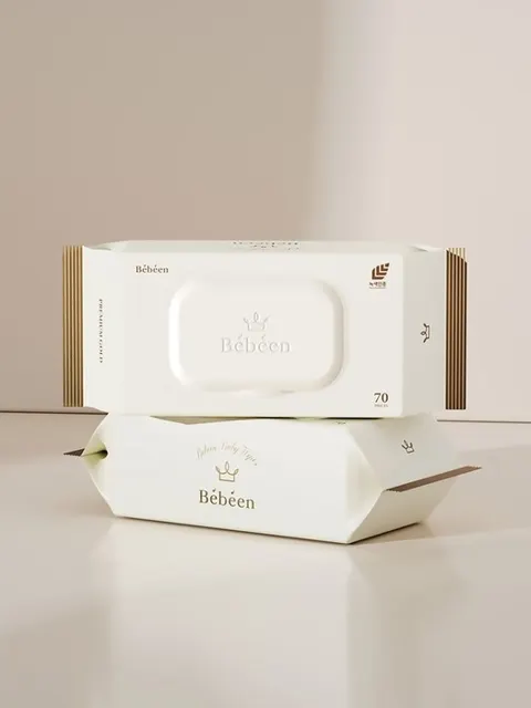 베베앙 75gsm 프리미엄 골드 물티슈 캡형 70매 20팩