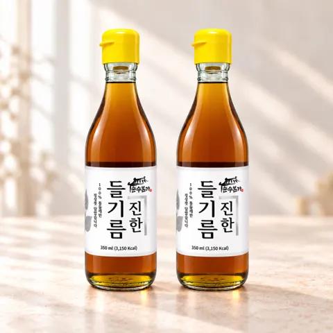 통들깨 100% 들기름 금방아 350ml 2개 (13,900원/무료)