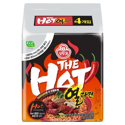 오뚜기 더핫 열라면 120g 4개
