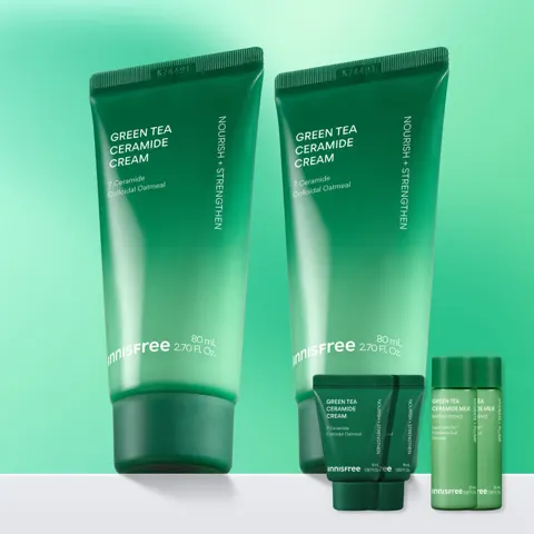 이니스프리 그린티 세라마이드 버터 보습 크림 / 수분 속건조 장벽 화잘먹 80ml, 2개