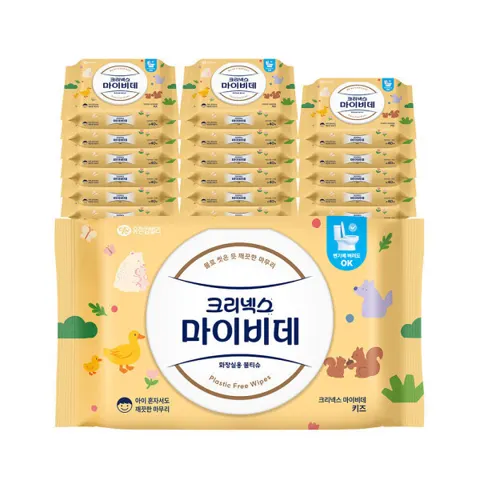 크리넥스 마이비데 키즈 캡 40매 9팩 2세트 (19,370원 / 무료)