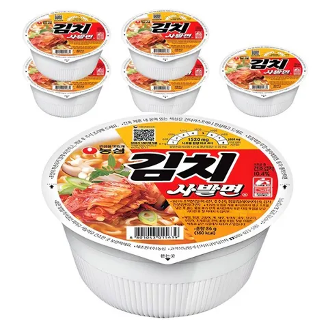 농심 김치 사발면 86g, 6개 4,430원