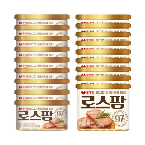 롯데햄 로스팜97 200g 9개+로스팜97 340g 9개 (37,210원/무료)