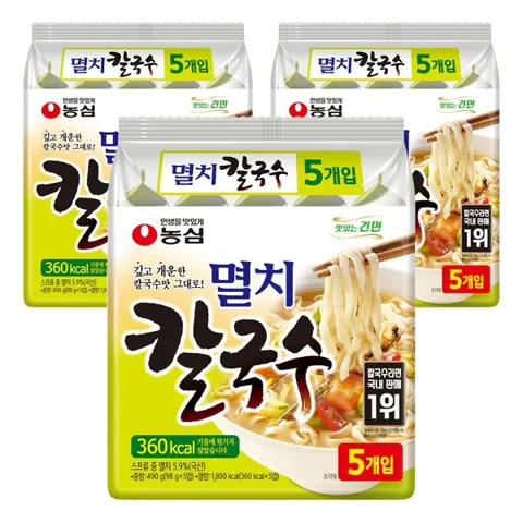 농심 멸치 칼국수 98g x 15개