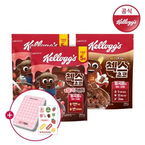켈로그 첵스초코 딸기크런치 350g 2팩 + 첵스초코 570g 1팩 외 5종 골라담기