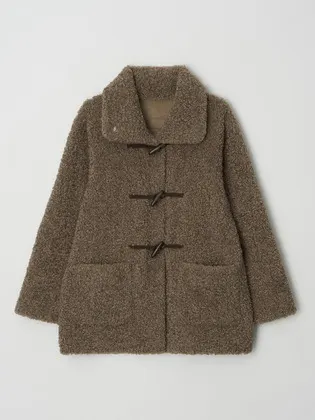 SHEARING TEDDY DUFFLE COAT_2color